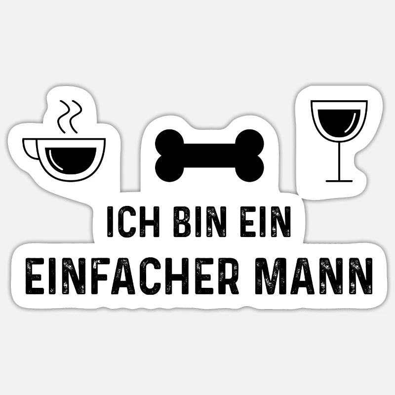ICH BIN EIN EINFACHER MANN 3 - (2) Sticker Größe S (10 x 10 cm)