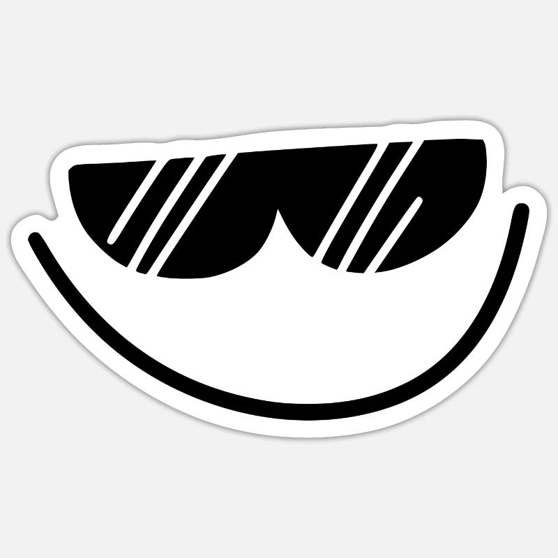 Cool Dude Doodle - Sticker size S (10 x 10 cm) - white matte