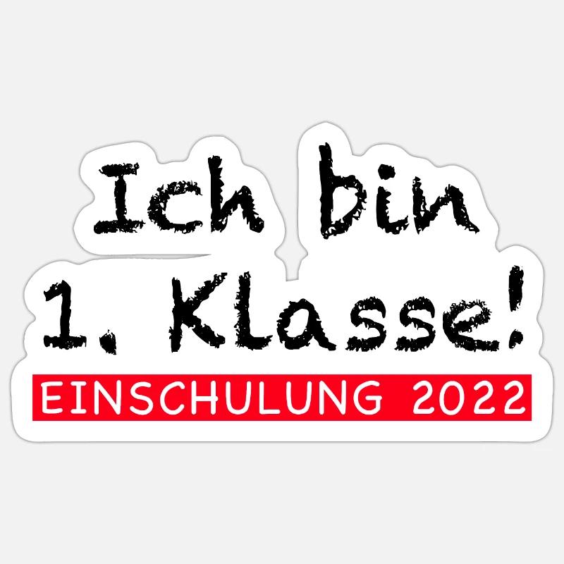 Ich bin 1. Klasse! Einschulung 22 Sticker Größe S (10 x 10 cm)