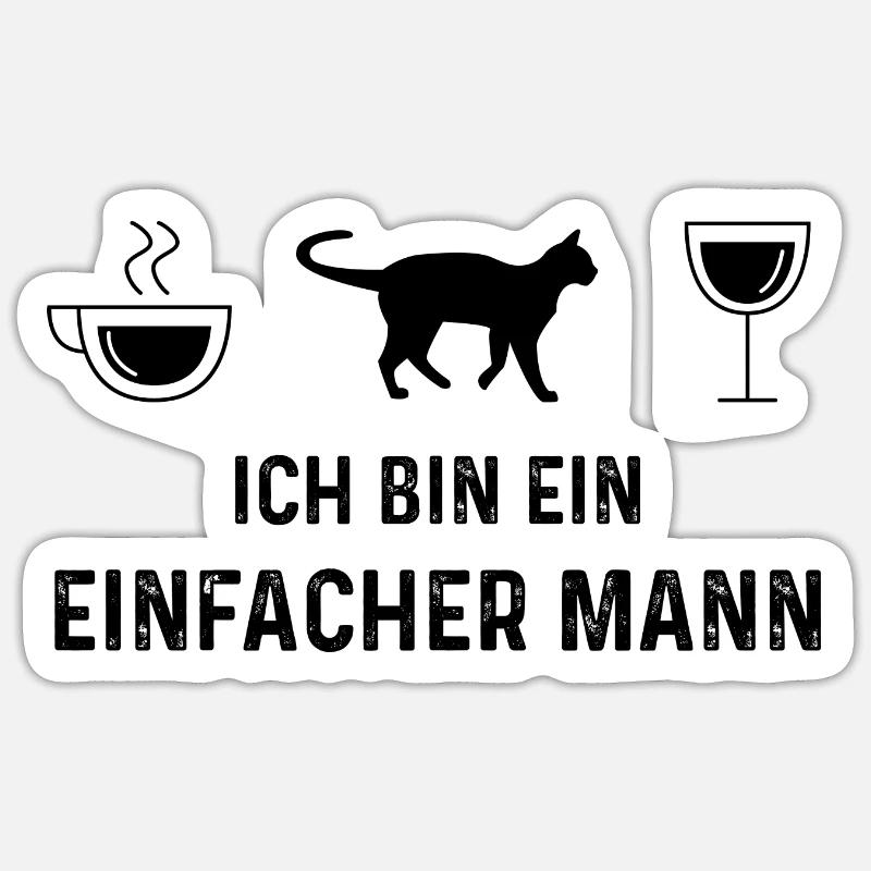ICH BIN EIN EINFACHER MANN - (2) Sticker Größe S (10 x 10 cm)