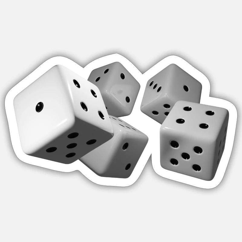 Cube - Sticker taille S (10 x 10 cm) - blanc mat