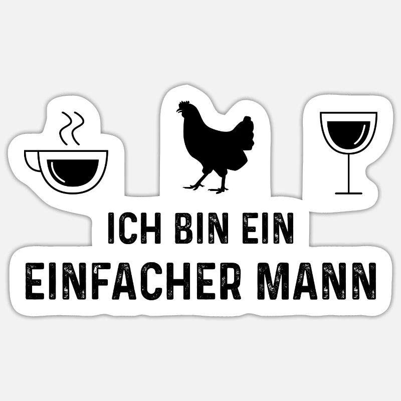 Ich bin ein Einfacher Mann 2 - Sticker Größe S (10 x 10 cm)