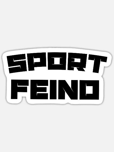 Sportfeind - Sticker Größe S (10 x 10 cm) - Mattweiß