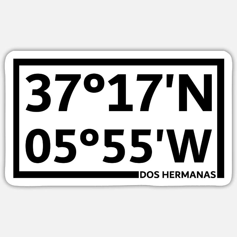 Dos Hermanas Coordinates Sticker size S (10 x 10 cm)