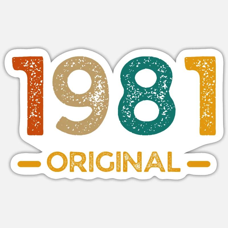 1981 ORIGINAL - Sticker Größe S (10 x 10 cm) - Mattweiß