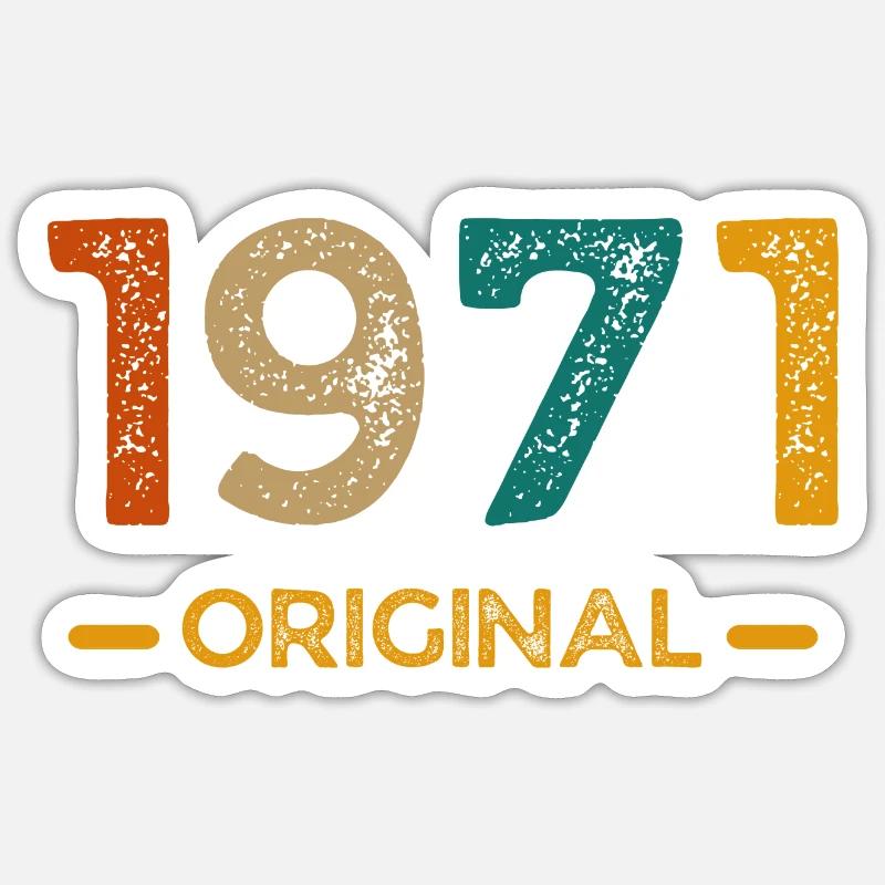 Original von 1971 - Sticker Größe S (10 x 10 cm) - Mattweiß