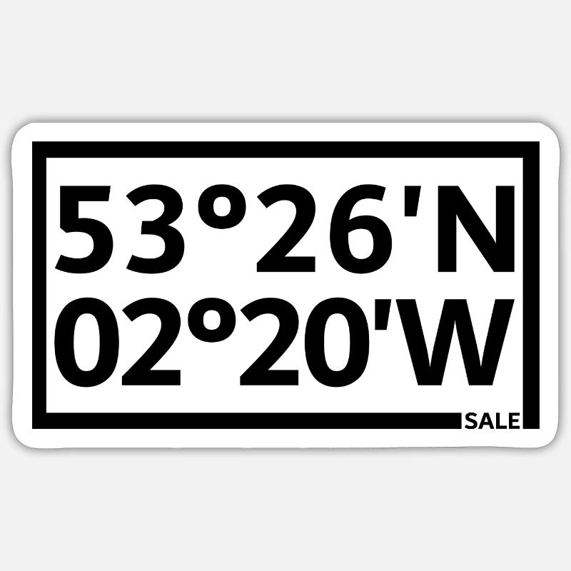 Coordonnées de vente - Sticker taille S (10 x 10 cm) - blanc mat