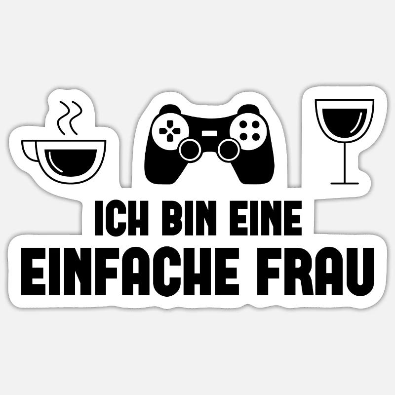 Ich bin ein Einfache Frau - (2) Sticker Größe S (10 x 10 cm)