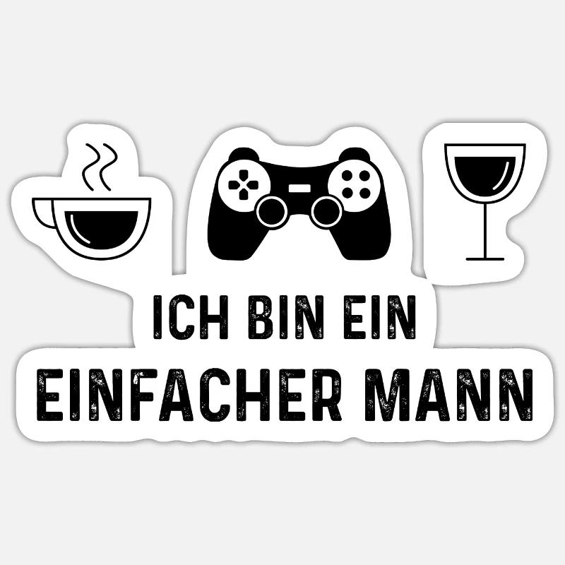 Ich bin ein Einfacher Mann - (2) Sticker Größe S (10 x 10 cm)