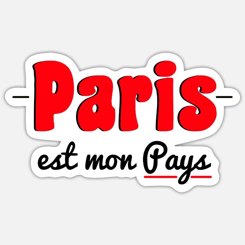 Paris est mon Pays Sticker taille S (10 x 10 cm)