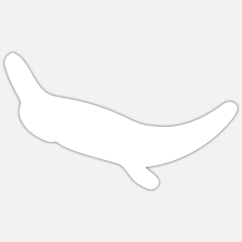 Elegant floating manta rays - Sticker size S (10 x 10 cm) - white matte