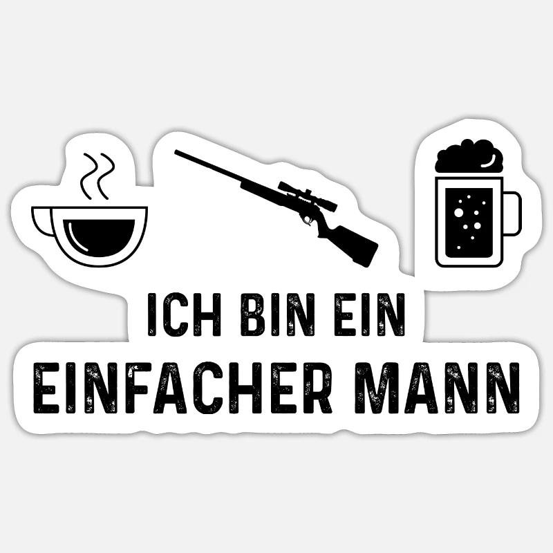 Ich bin ein Einfacher Mann - (2) Sticker Größe S (10 x 10 cm)