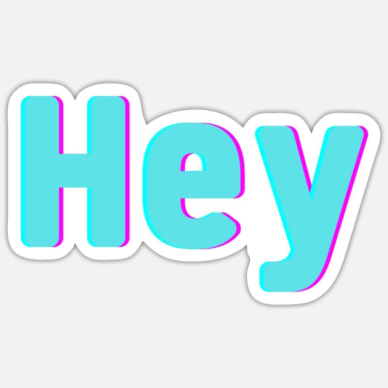 Hé - Sticker taille S (10 x 10 cm) - blanc mat