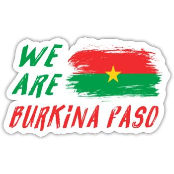 We are Burkina Faso - Sticker size S (10 x 10 cm) - white matte - Front