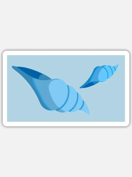 Märchenmuschel - Sticker Größe S (10 x 10 cm) - Mattweiß