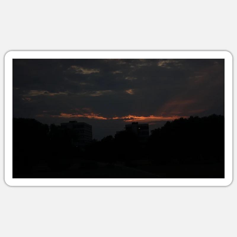 Sunset - Sticker Größe S (10 x 10 cm) - Mattweiß