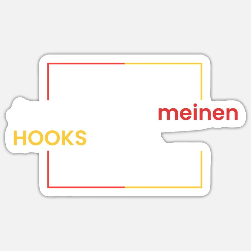 Peur de mes HOOKS - Sticker taille S (10 x 10 cm) - blanc mat
