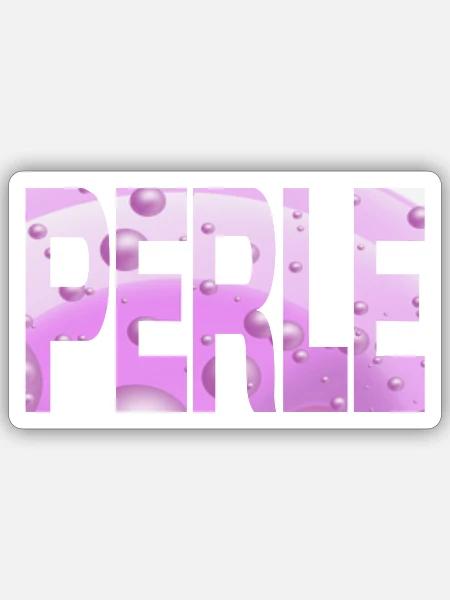 Perle Bubble Purple Violet - Sticker Größe S (10 x 10 cm) - Mattweiß