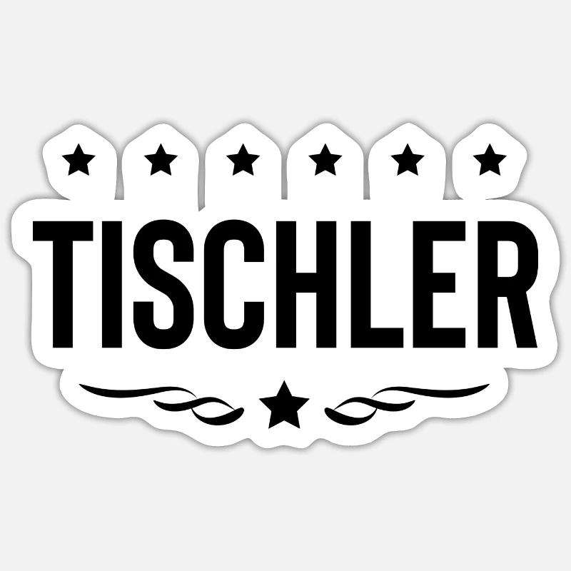 Tischler Beruf - Sticker Größe S (10 x 10 cm) - Mattweiß