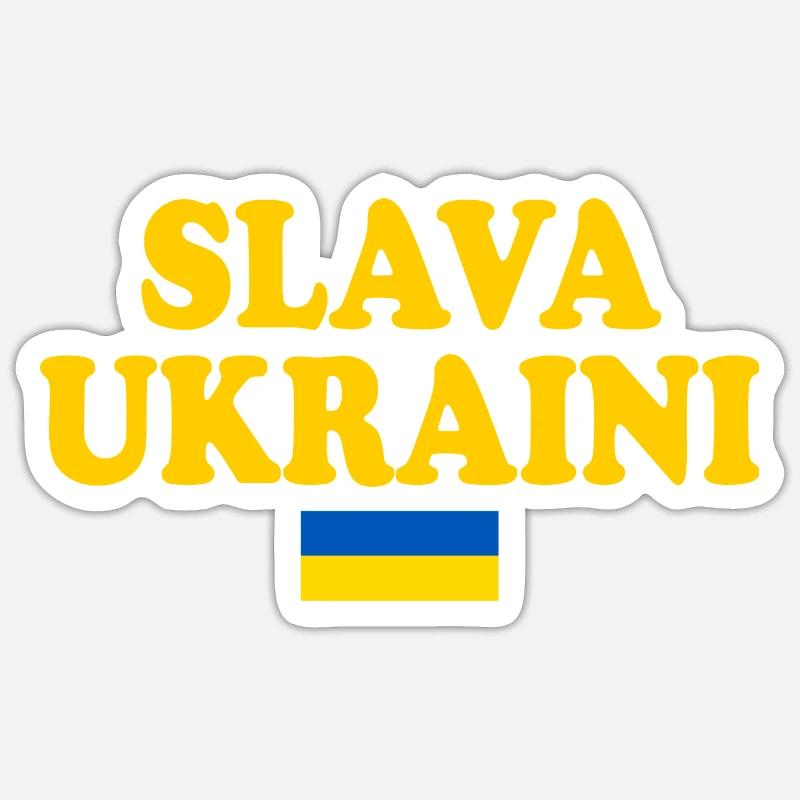 Ukraine - Sticker taille S (10 x 10 cm) - blanc mat
