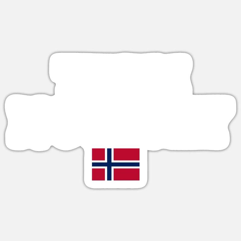 Team norway - Sticker taille S (10 x 10 cm) - blanc mat