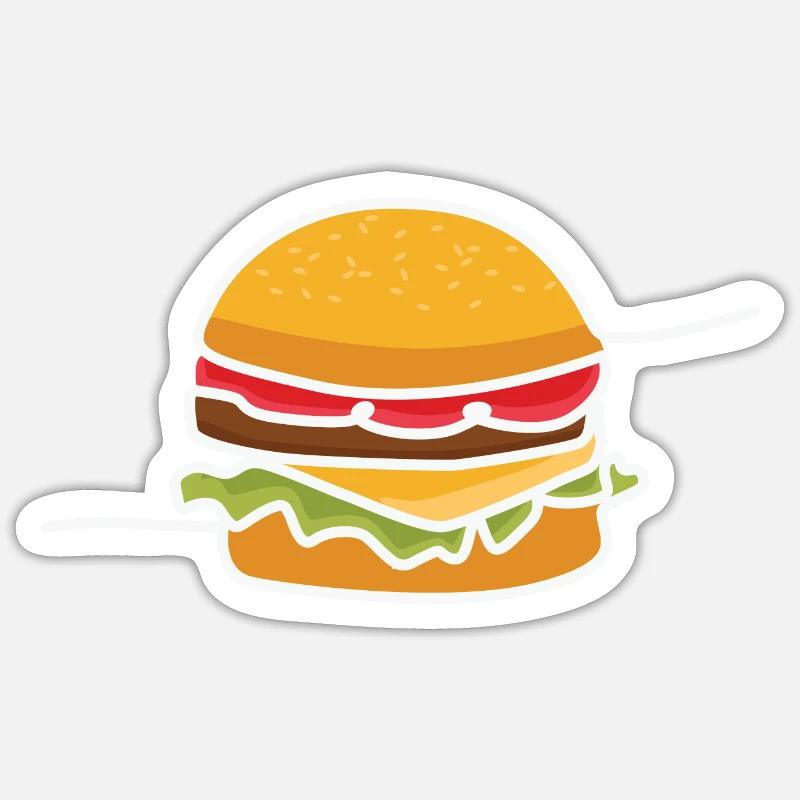 Burger Sticker size S (10 x 10 cm)