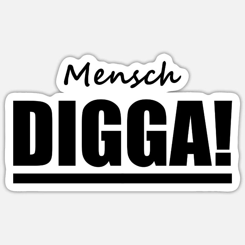 Digga - Hamburch - Sprüche Sticker Größe S (10 x 10 cm)