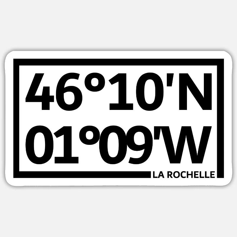 La Rochelle coordinates Sticker size S (10 x 10 cm)