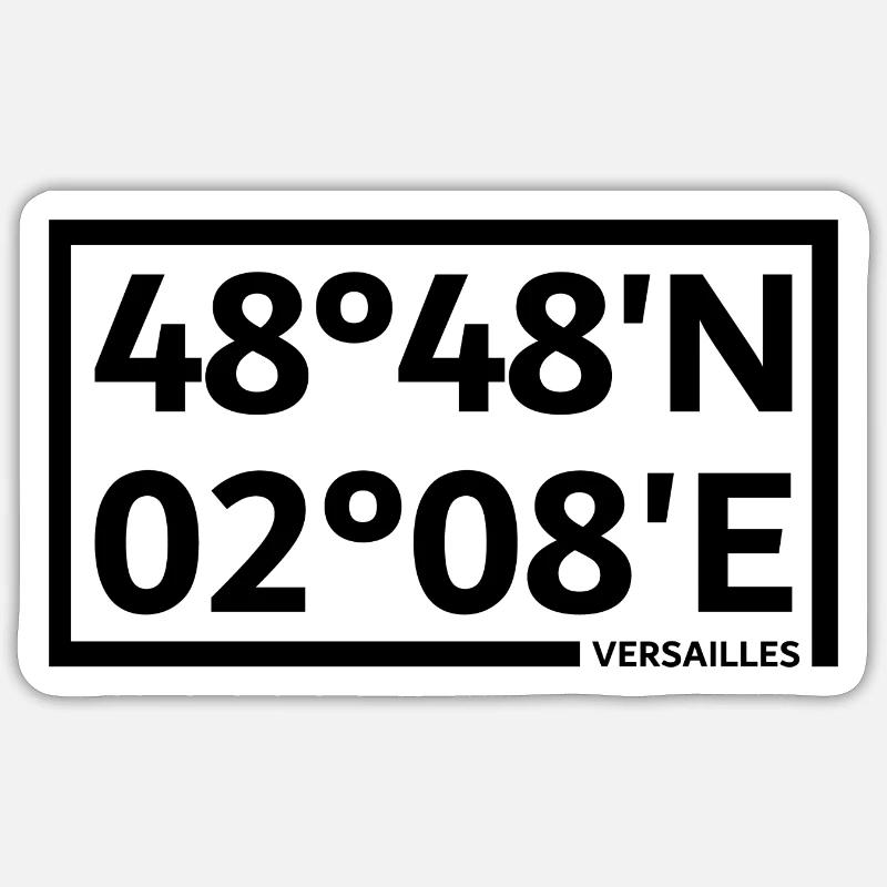 Coordonnées de Versailles Sticker taille S (10 x 10 cm)