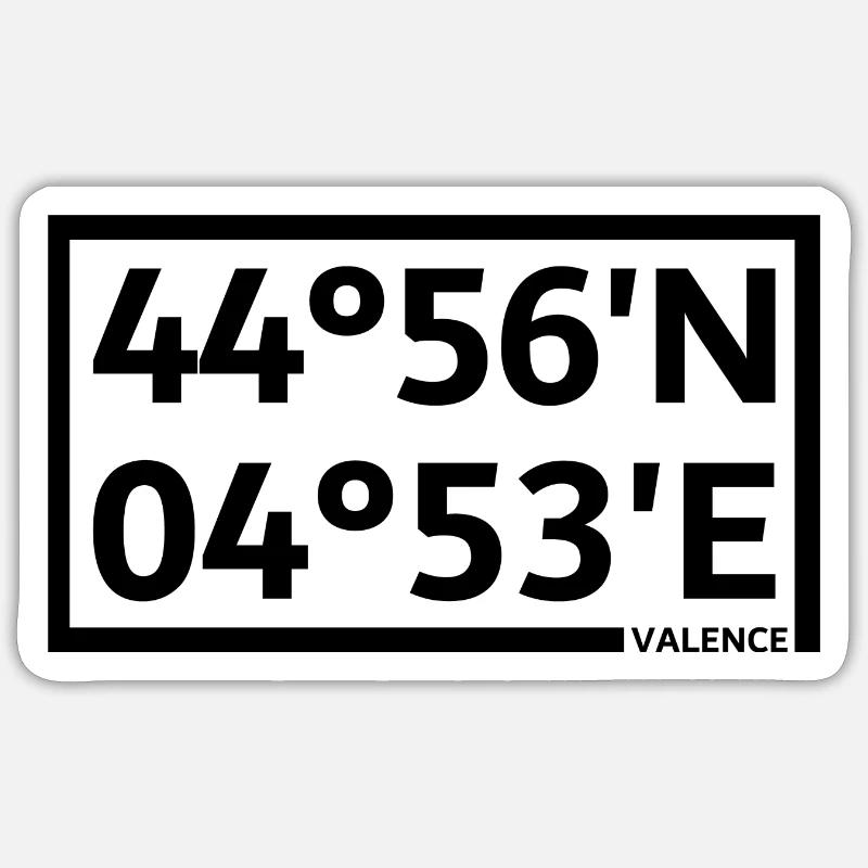 Valence coordinates - Sticker size S (10 x 10 cm) - white matte