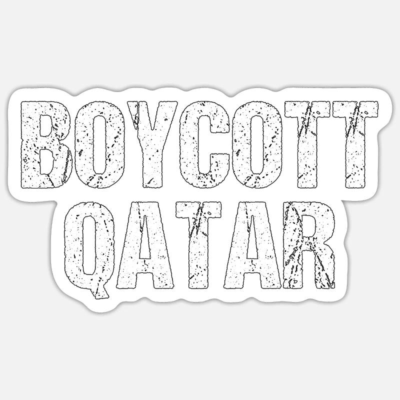 Boykott Katar Geschenk Sticker Größe S (10 x 10 cm)