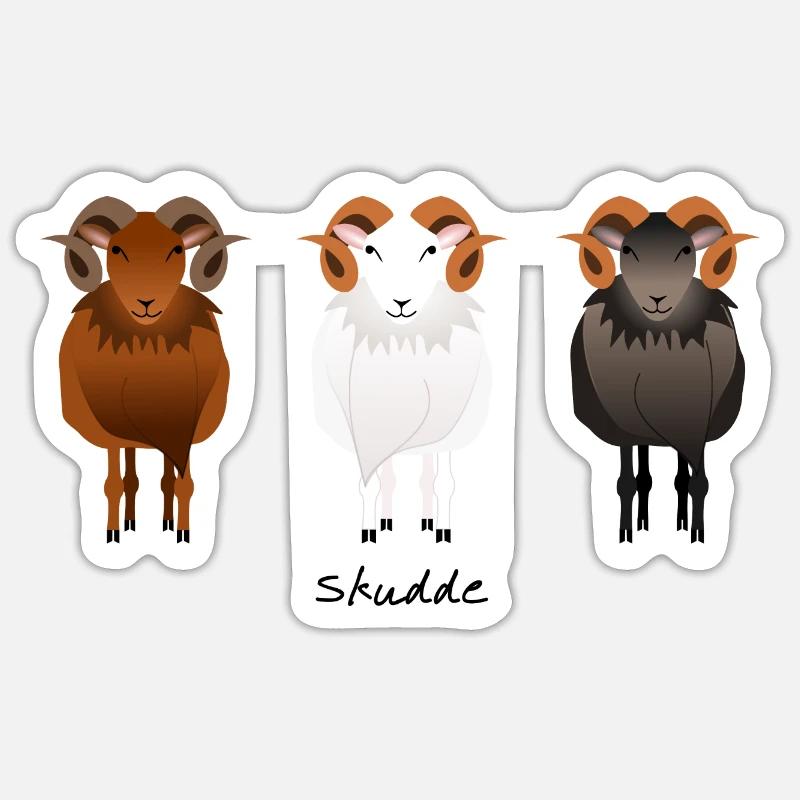 3Skudden - Sticker Größe S (10 x 10 cm) - Mattweiß