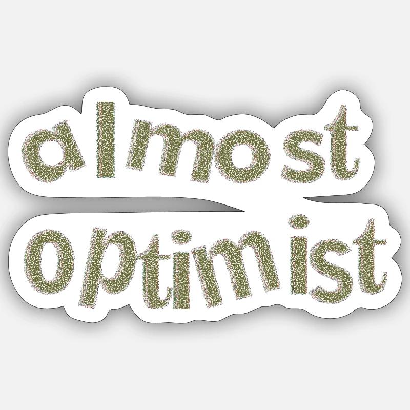 Optimist 3 - Sticker size S (10 x 10 cm) - white matte