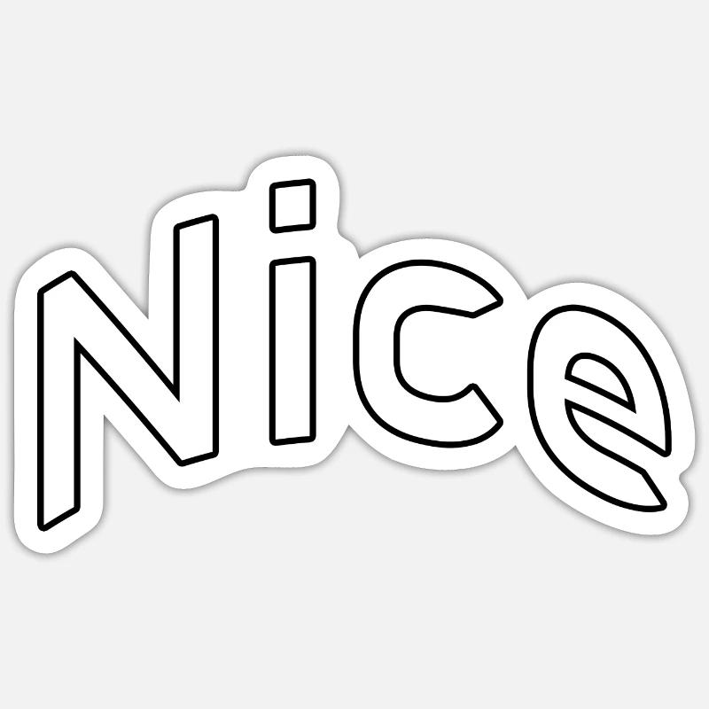 Nice - Sticker Größe S (10 x 10 cm) - Mattweiß