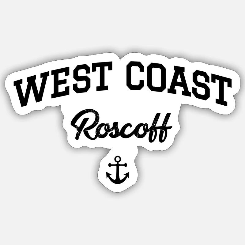 WESTKÜSTE Roscoff Anker - Sticker Größe S (10 x 10 cm) - Mattweiß