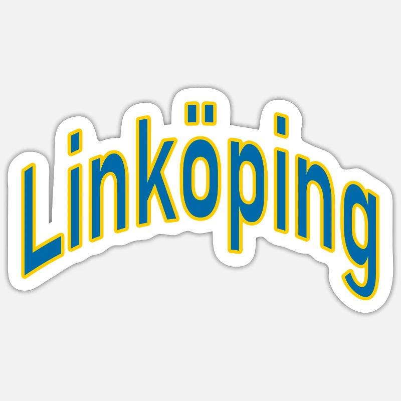 Linköping - Sticker size S (10 x 10 cm) - white matte