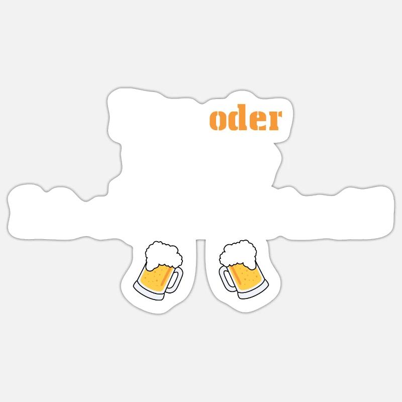 Bier oder Helles? Ich schwanke noch! Sticker Größe S (10 x 10 cm)