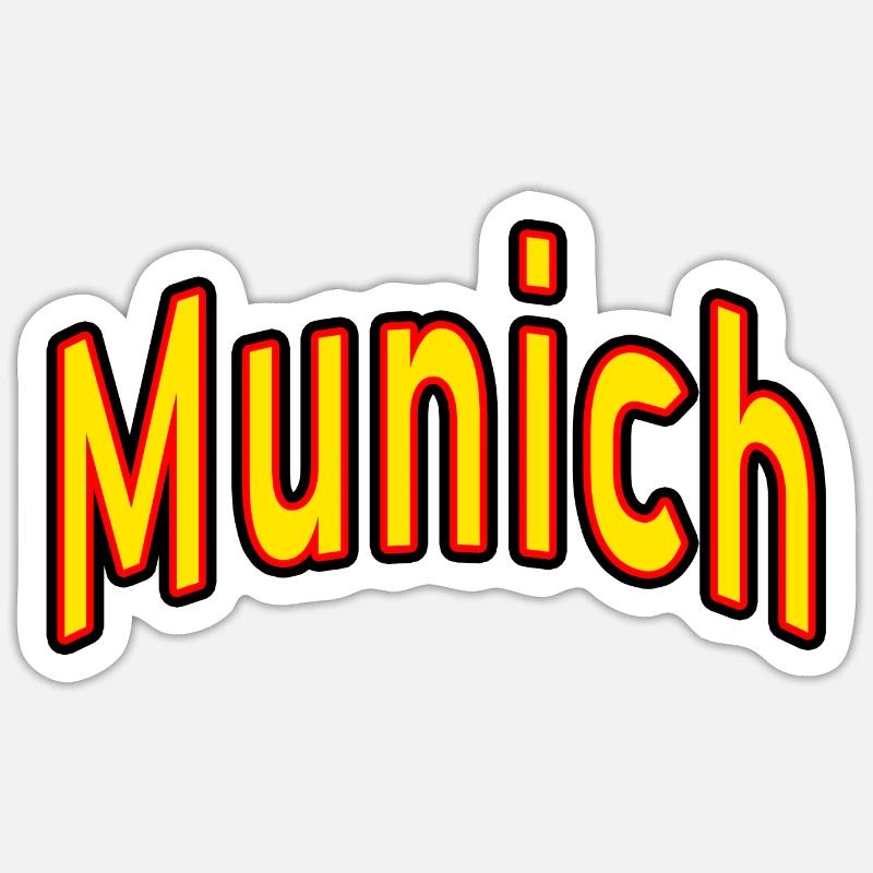 Munich Munich - Sticker taille S (10 x 10 cm) - blanc mat