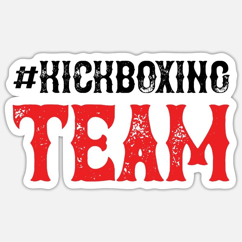 Équipe de kickboxing - Sticker taille S (10 x 10 cm) - blanc mat