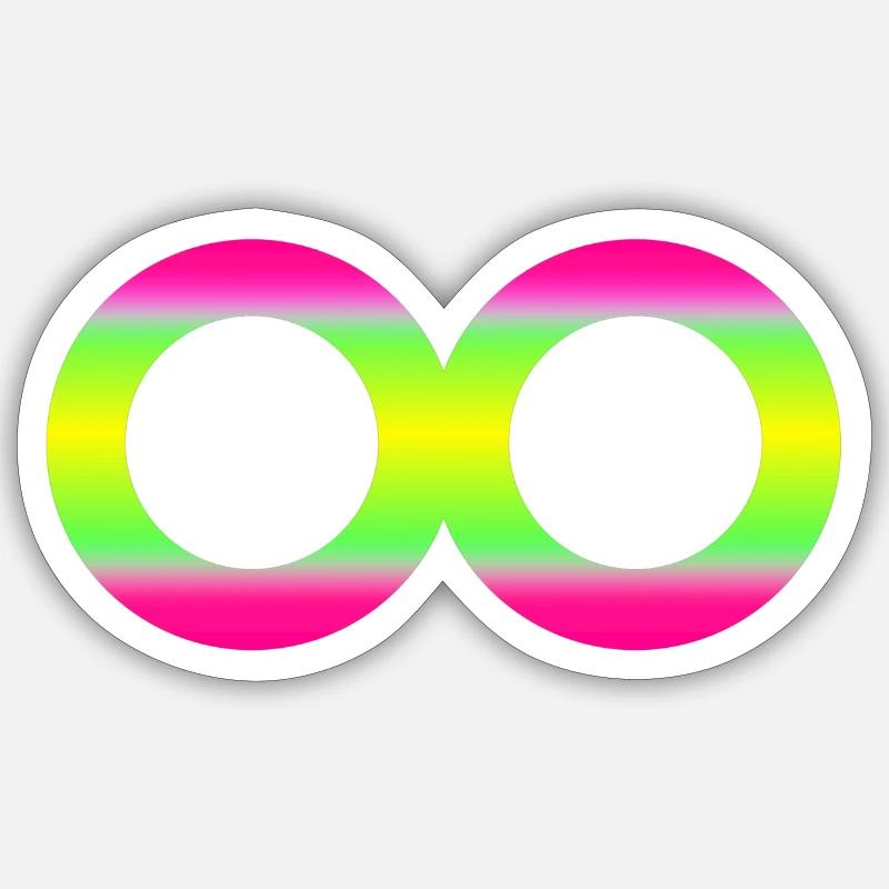 Infinity Eight 1 - Sticker size S (10 x 10 cm) - white matte