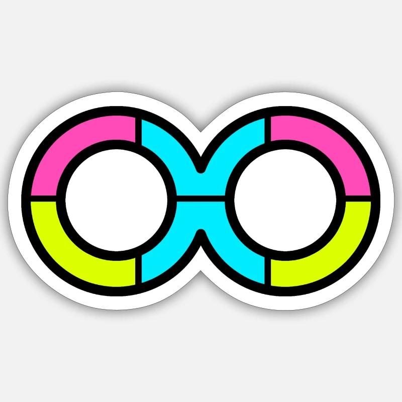 Eight Infinity 3 - Sticker size S (10 x 10 cm) - white matte