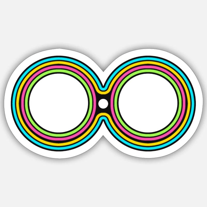 Huit Infini 9 - Sticker taille S (10 x 10 cm) - blanc mat