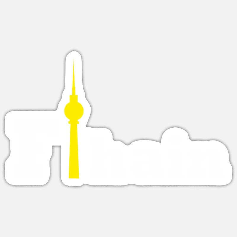 F-Hain Berlin-Est - Sticker taille S (10 x 10 cm) - blanc mat
