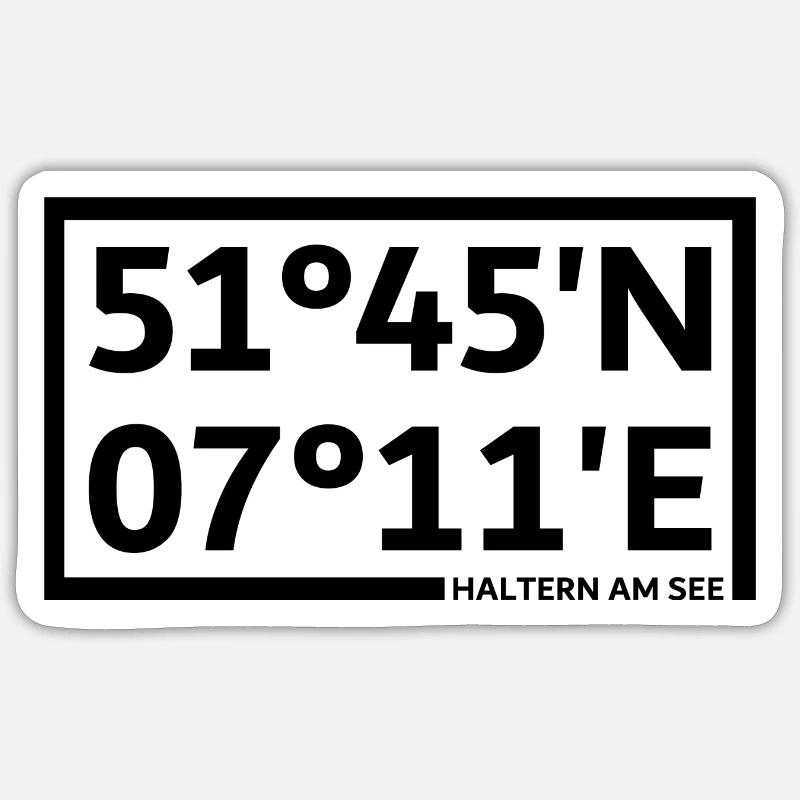 Haltern am See coordinates Sticker size S (10 x 10 cm)