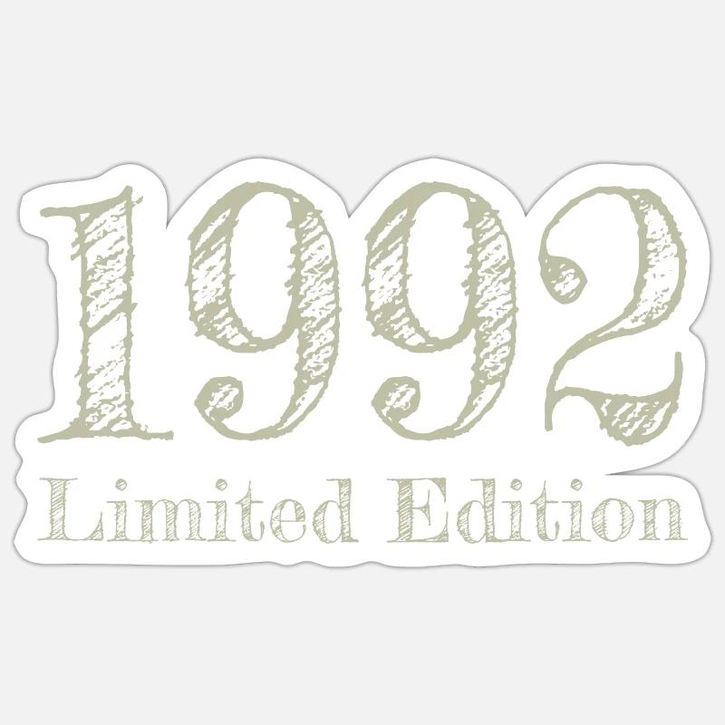 1992 - Sticker taille S (10 x 10 cm) - blanc mat