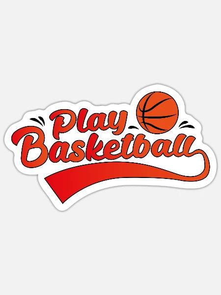 Play Basketball - Sticker Größe S (10 x 10 cm) - Mattweiß