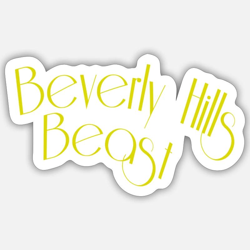 Beverly hills beast - Sticker size S (10 x 10 cm) - white matte