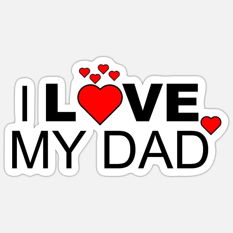 J’AIME MON PÈRE - ARTICLE - Sticker taille S (10 x 10 cm) - blanc mat