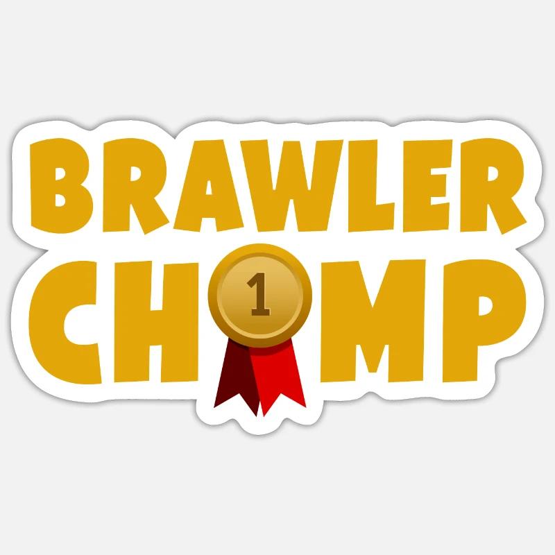 Brawler Champ - Sticker size S (10 x 10 cm) - white matte