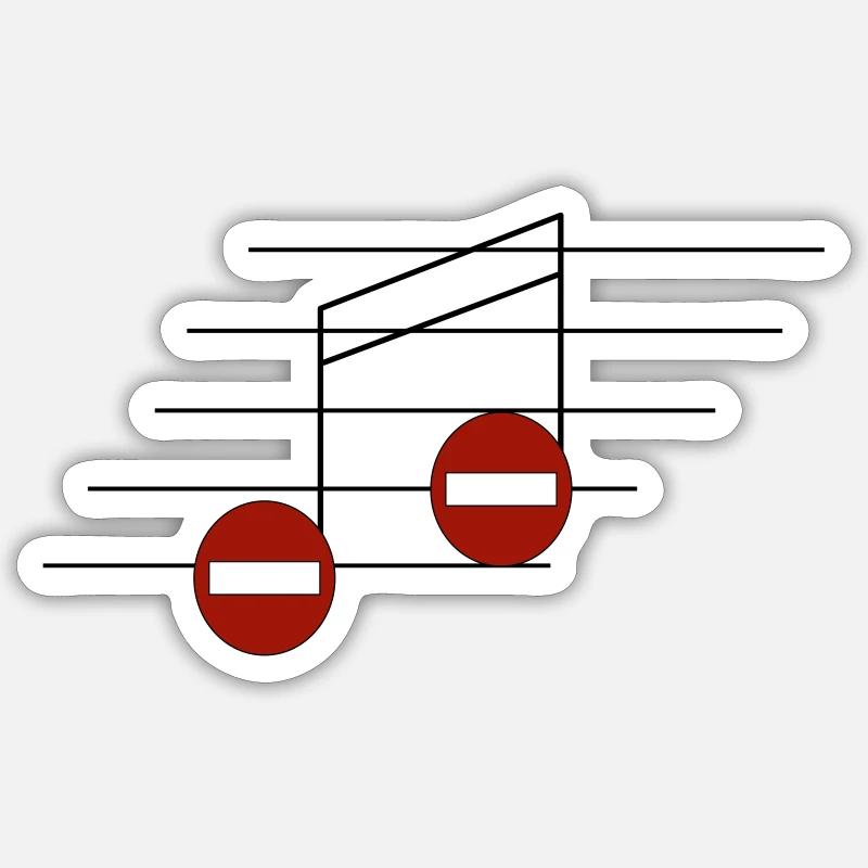 Notes interdites Sticker taille S (10 x 10 cm)